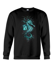 Horse Sea Blue Crewneck Sweatshirt tile