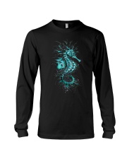 Horse Sea Blue Long Sleeve Tee tile