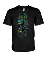 Samurai Blue V-Neck T-Shirt tile