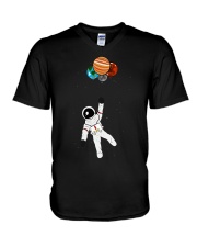 Astronaut Balloons V-Neck T-Shirt tile