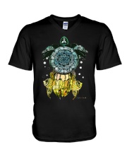 Turtle Mandala V-Neck T-Shirt tile