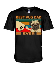 Best Pug Dad V-Neck T-Shirt tile
