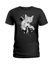 Cat Through Ladies T-Shirt tile