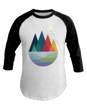 Mountains and Sea Baseball Tee tile