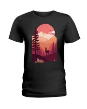 Deer In The Forest Ladies T-Shirt tile