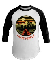 I Hate People Baseball Tee tile