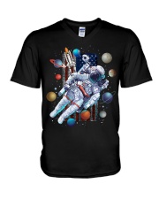 America Astronaut V-Neck T-Shirt tile
