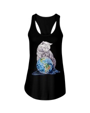 Cat Earth Ladies Flowy Tank tile
