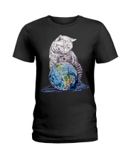 Cat Earth Ladies T-Shirt tile