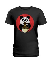 Panda Eating Ramen Ladies T-Shirt tile
