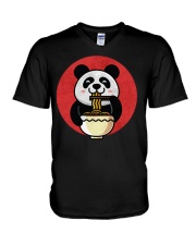 Panda Eating Ramen V-Neck T-Shirt tile