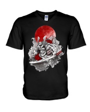 Samurai Red Spirit V-Neck T-Shirt tile