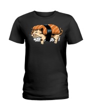 Sushi Sleep Cat Ladies T-Shirt tile