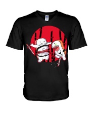 Sushi Ninja V-Neck T-Shirt tile