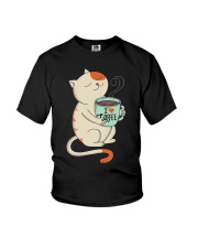 Cat Coffee Youth T-Shirt tile
