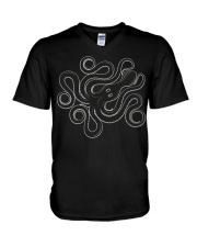 Black Octopus V-Neck T-Shirt tile