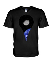 Moon Maps Marker V-Neck T-Shirt tile