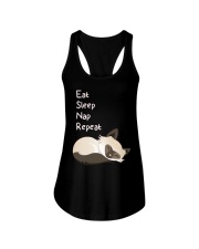 Cat Sleep Ladies Flowy Tank tile