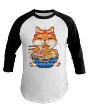 Shiba Inu Dog Ramen Baseball Tee tile