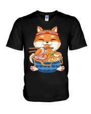 Shiba Inu Dog Ramen V-Neck T-Shirt tile