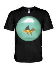 Goldfish Shark V-Neck T-Shirt tile