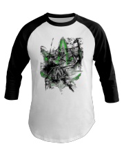 Samurai Green Baseball Tee tile