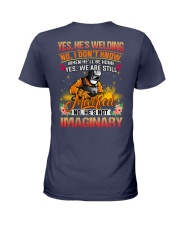 When he'll be home yes we are still married Ladies T-Shirt tile