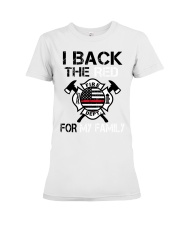 I Back The Red For My family Premium Fit Ladies Tee tile