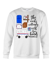 She Works Willingly With Her Hands Crewneck Sweatshirt tile