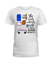She Works Willingly With Her Hands Ladies T-Shirt tile