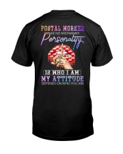 Postal Worker Personality My Attitude Classic T-Shirt back