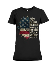 Life Is Just Better When I'm With My Welder Premium Fit Ladies Tee tile