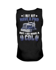 I may not have a phd but I do have a cdl Unisex Tank tile