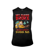 My sleigh broke so now I drive a school bus Sleeveless Tee tile
