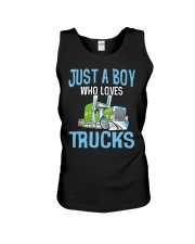 Just A Boy Who Loves Trucks Unisex Tank tile