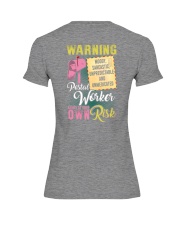 Warning Postal Worker Own Risk Premium Fit Ladies Tee tile