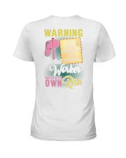 Warning Postal Worker Own Risk Ladies T-Shirt tile