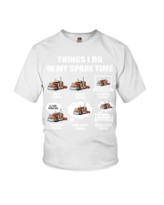 Things I do in my square time Youth T-Shirt tile