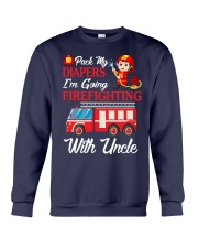 Im going firefighting with uncle Crewneck Sweatshirt tile