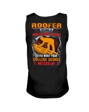 Roofer using a high school diploma to fix Unisex Tank tile