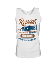 Retired Machinist Only Way Happier Unisex Tank tile