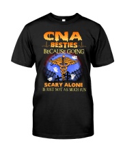 CNA Besties because going scary alone is just not Premium Fit Mens Tee tile