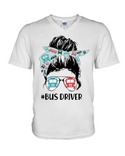 Bus driver V-Neck T-Shirt tile