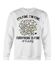 Its fine im fine everything is fine Crewneck Sweatshirt tile