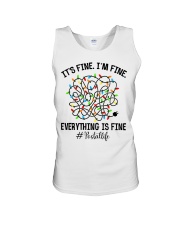 Its fine im fine everything is fine Unisex Tank tile