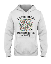 Its fine im fine everything is fine Hooded Sweatshirt tile