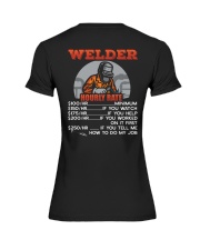 Welder Hourly rate Premium Fit Ladies Tee tile