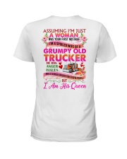 A Ssuming I'm Just A Woman Grumpy Old Trucker Ladies T-Shirt back