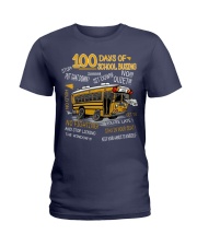 100 days of school bussing Ladies T-Shirt tile