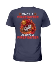 Firefighter Always A Firefighter Ladies T-Shirt tile